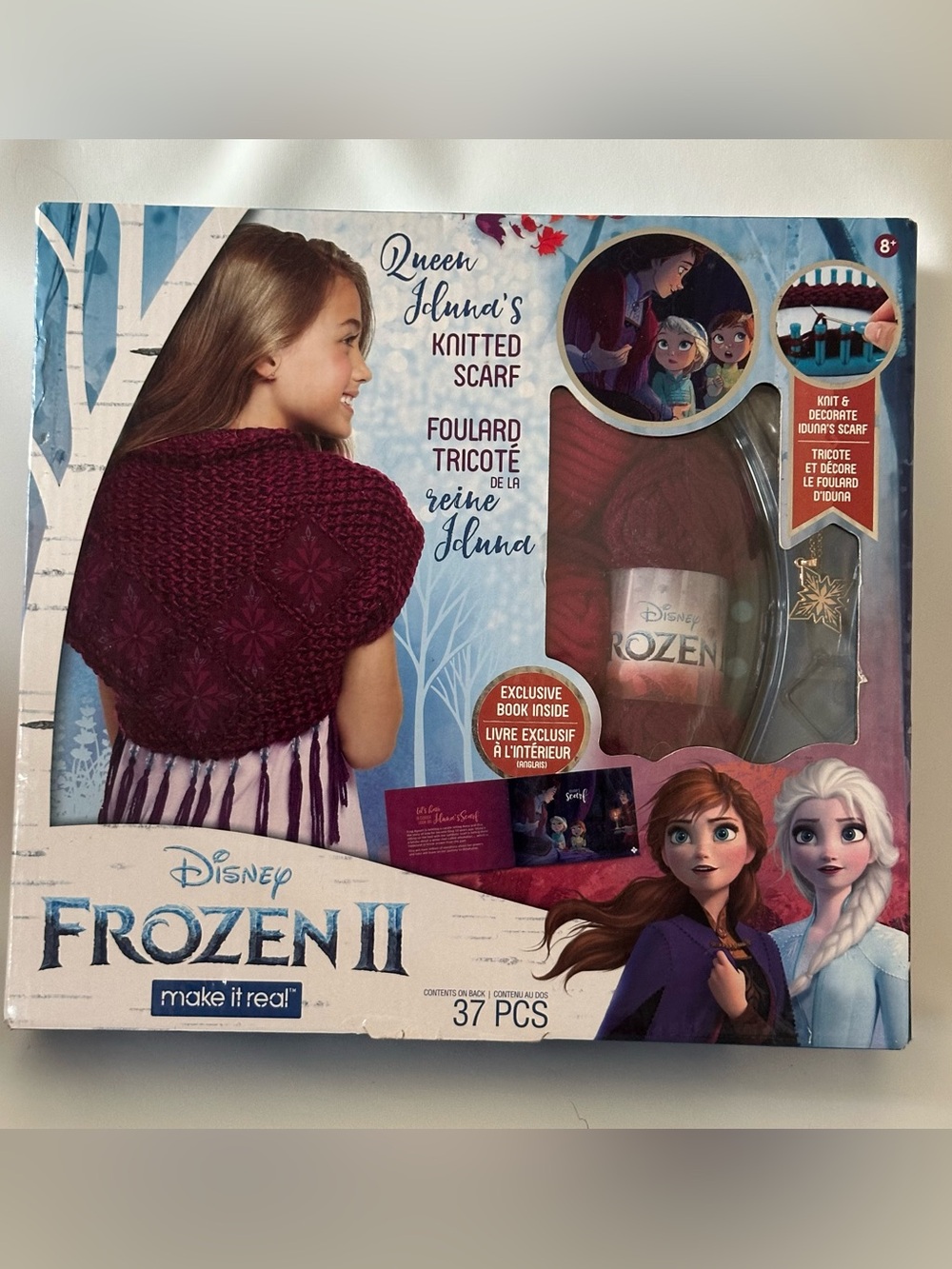 Make It Real Disney Frozen II Queen Iduna Knitted Scarf DIY Loom Kit New